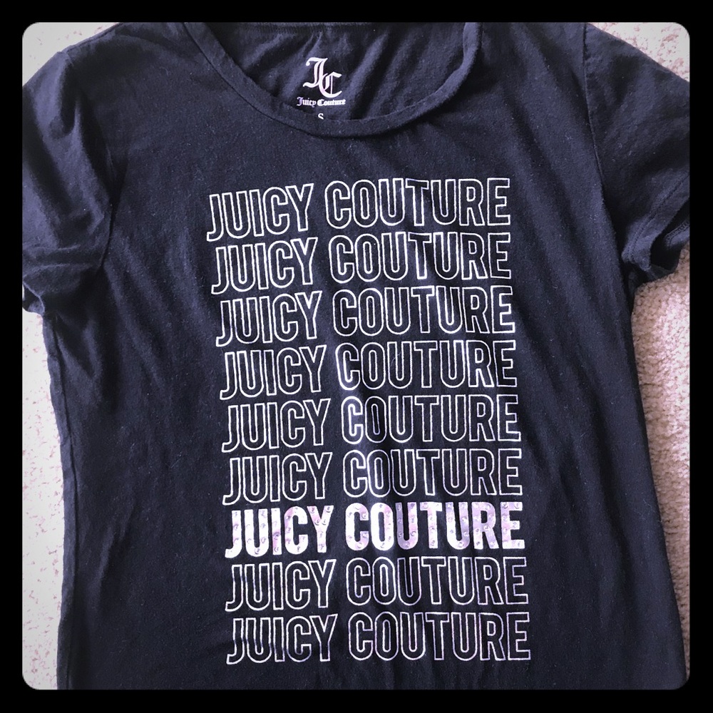 Juicy Couture graphic fitted tee, size small